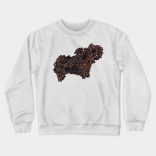 Instant coffee isolated on white background, light micrograph Crewneck Sweatshirt